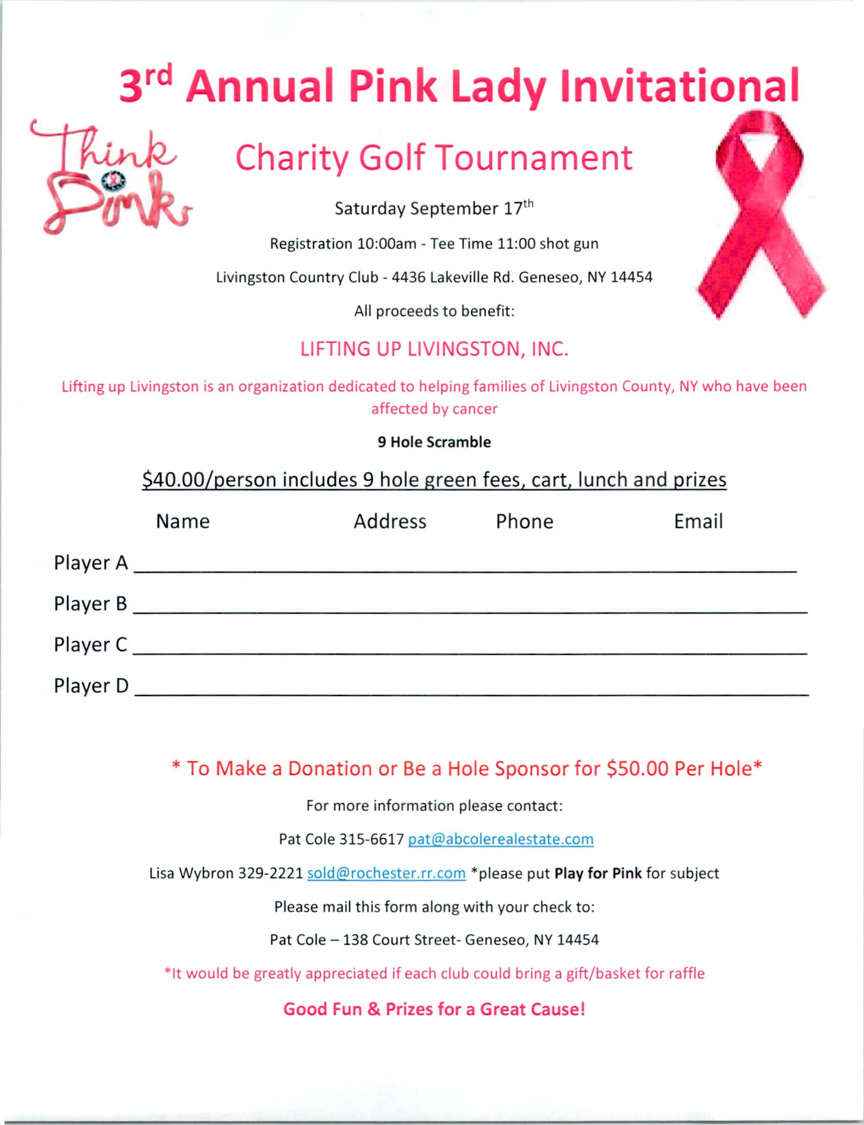 Play for Pink Golf Tournament!