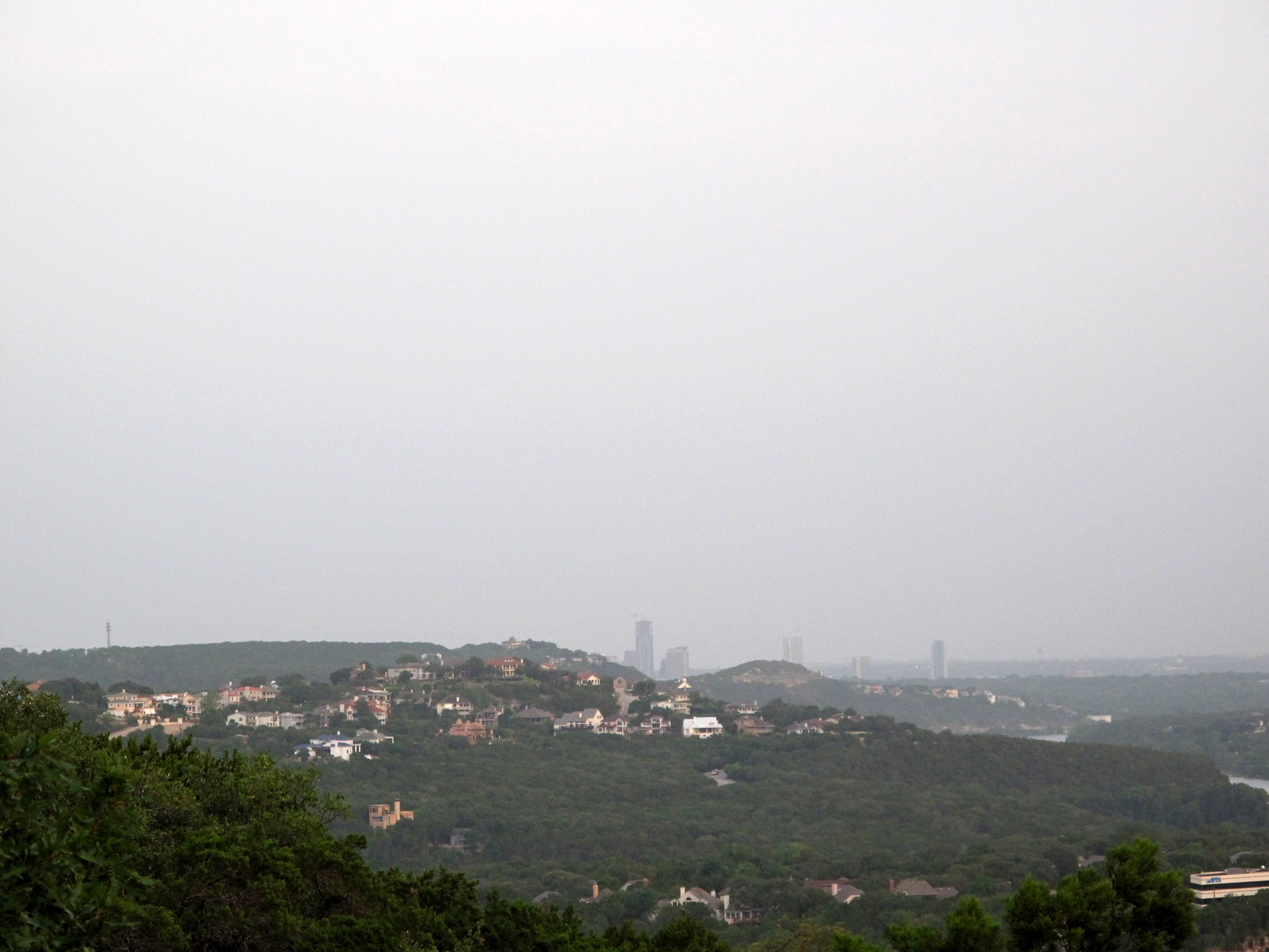 Distant View of Downtown Austin from Northwest Suburbs