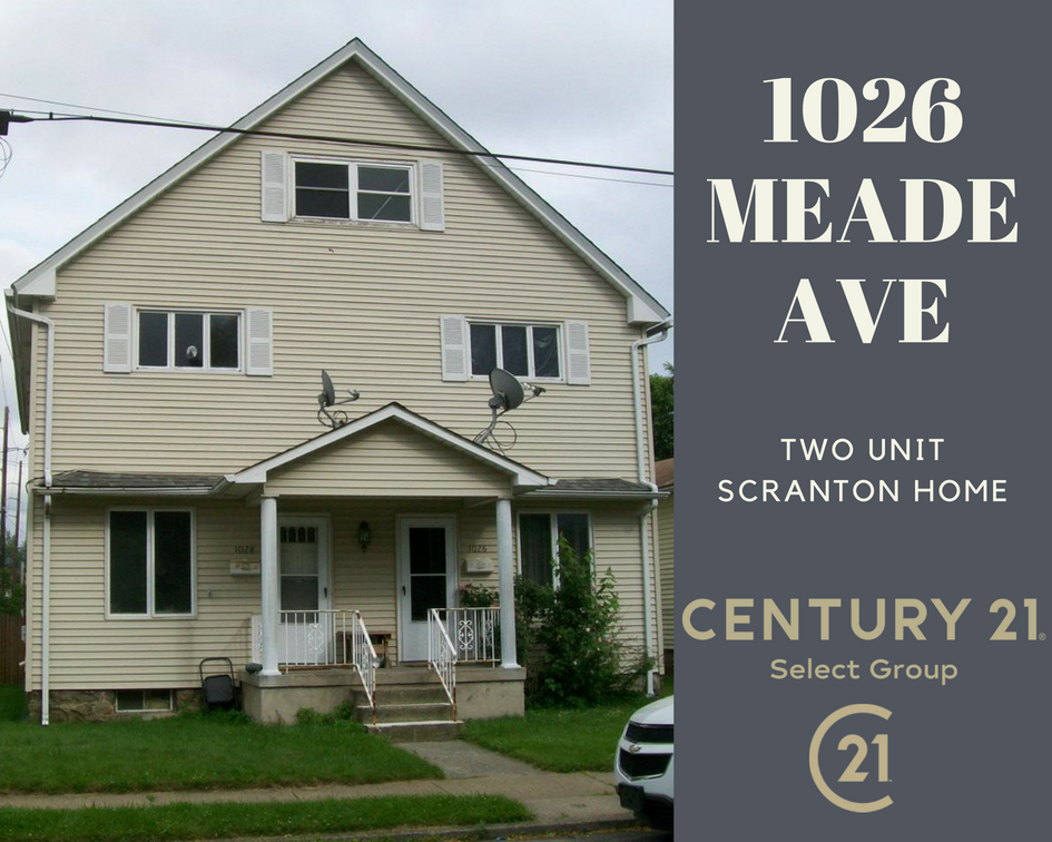 NEW REDUCED PRICE! 1026 Meade Avenue: Two Unit Scranton Home
