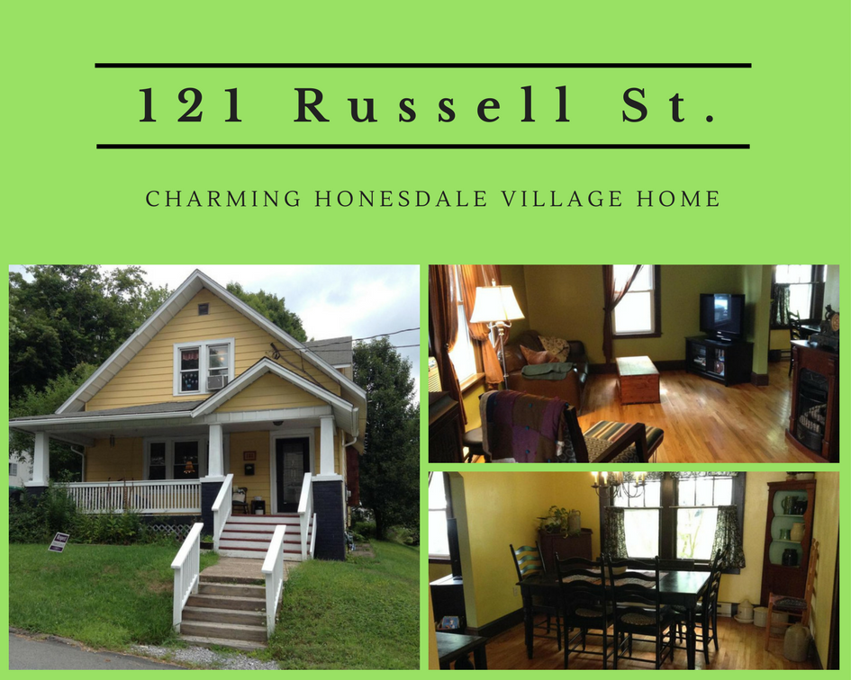 JUST REDUCED! 121 Russell Street: Charming Honesdale Village Home