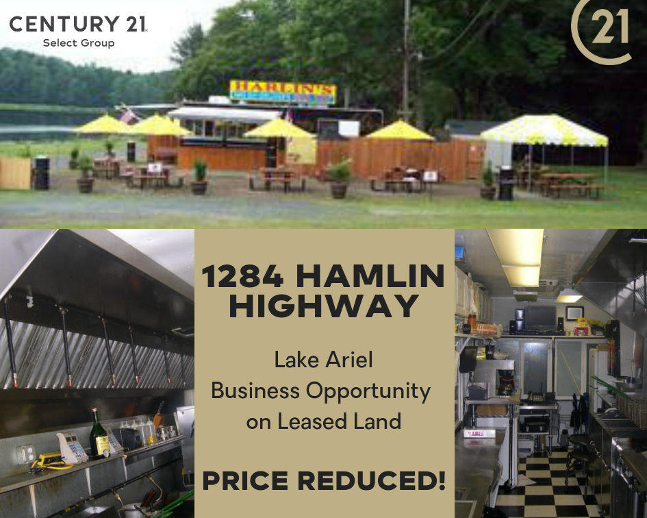 REDUCED PRICE! 1284 Hamlin Highway: Lake Ariel Business Opportunity on Leased Land