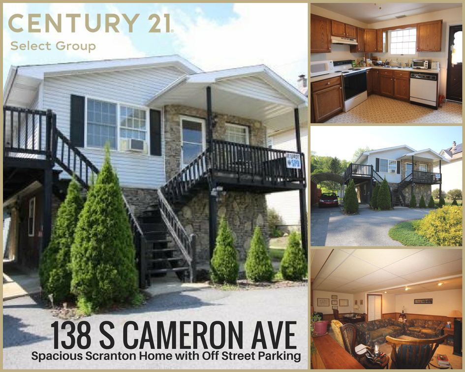 138 S Cameron Avenue, Scranton PA: Spacious Scranton Home with Off Street Parking