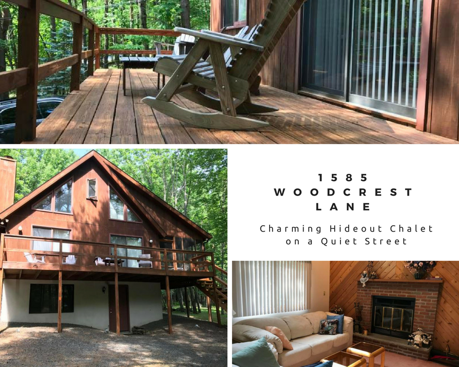 Price Reduced! 1585 Woodcrest Lane: Charming Hideout Chalet on a Quiet Street