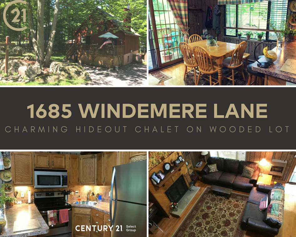 1685 Windemere Lane: Charming Hideout Chalet on Wooded Lot
