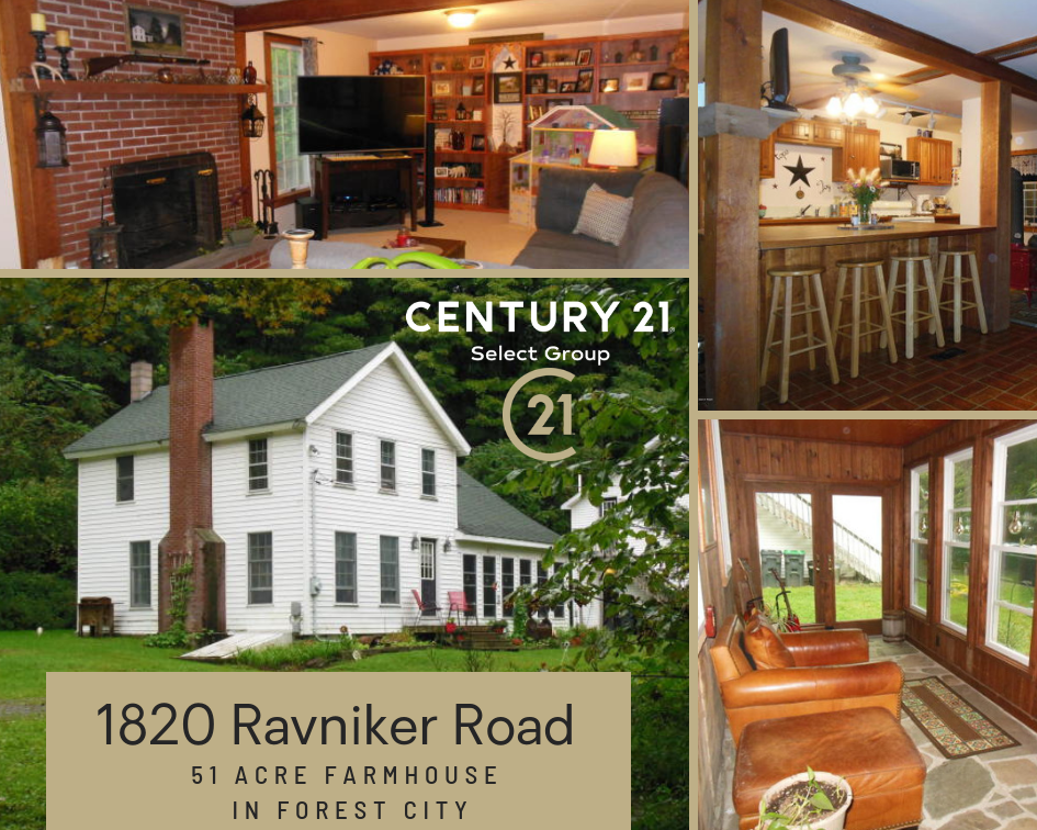 1820 Ravniker Road, Forest City PA: 51 Acre Farmhouse in Forest City