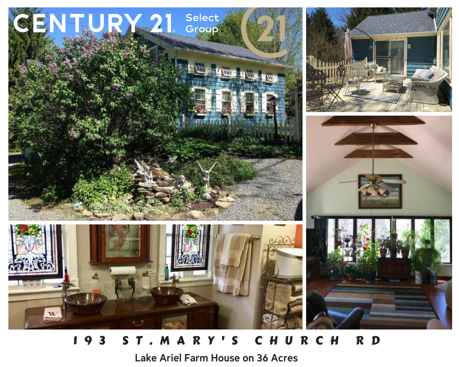 193 St. Mary's Church Road, Lake Ariel PA: Lake Ariel Farm House on 36 Acres