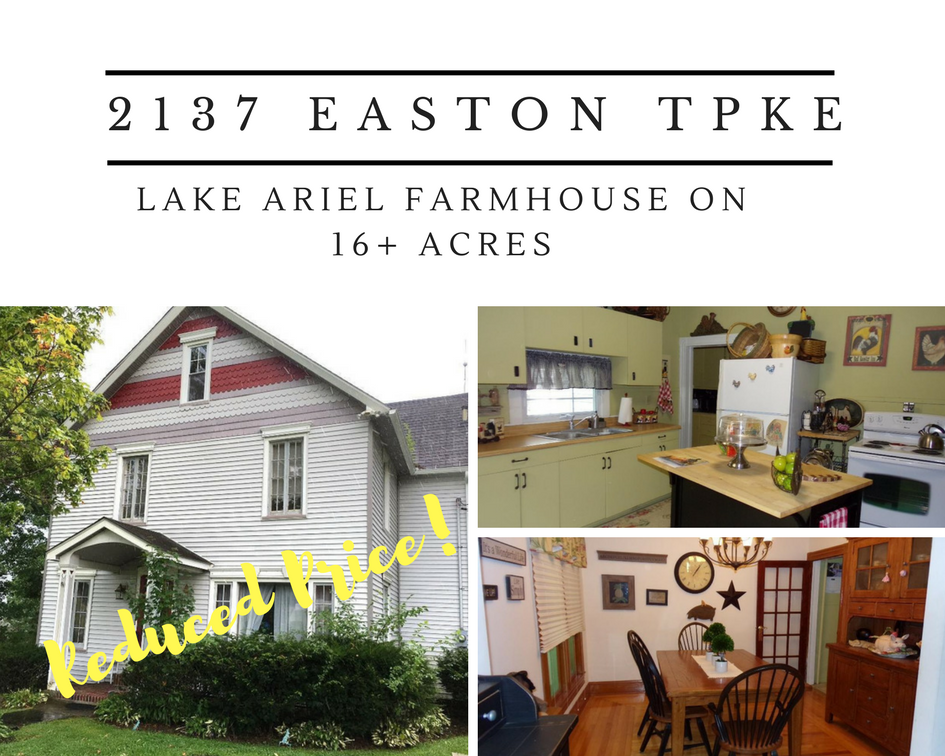 2137 Easton Tpke: Lake Ariel Farm House on 16+ Acres