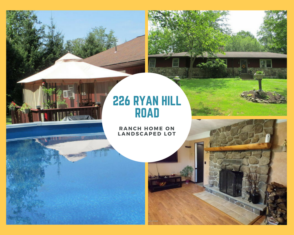 226 Ryan Hill Road, Lake Ariel PA: Ranch Home on Lush, Landscaped Lot