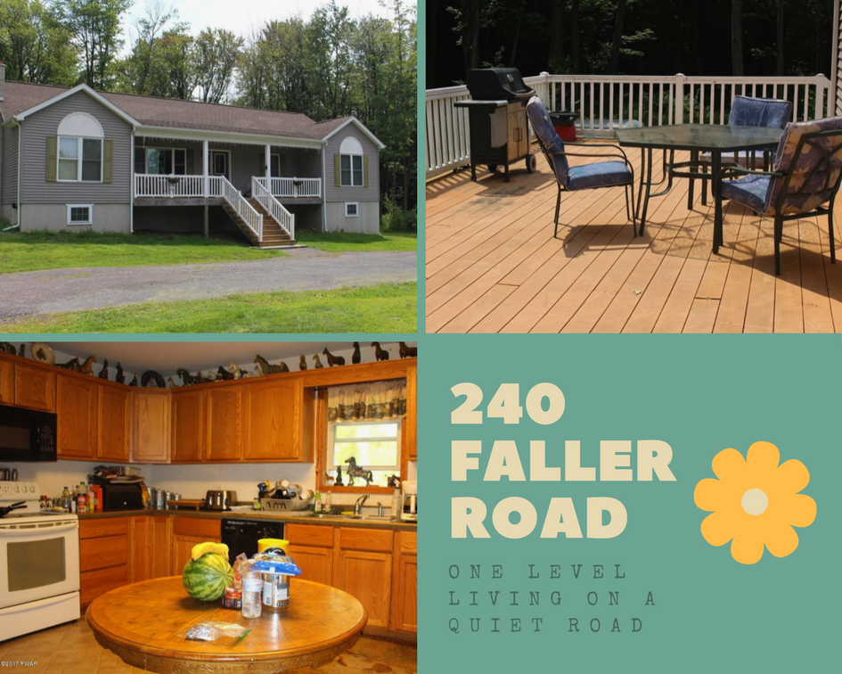 240 Faller Road, Lake Ariel PA: One Level Living on a Quiet Road