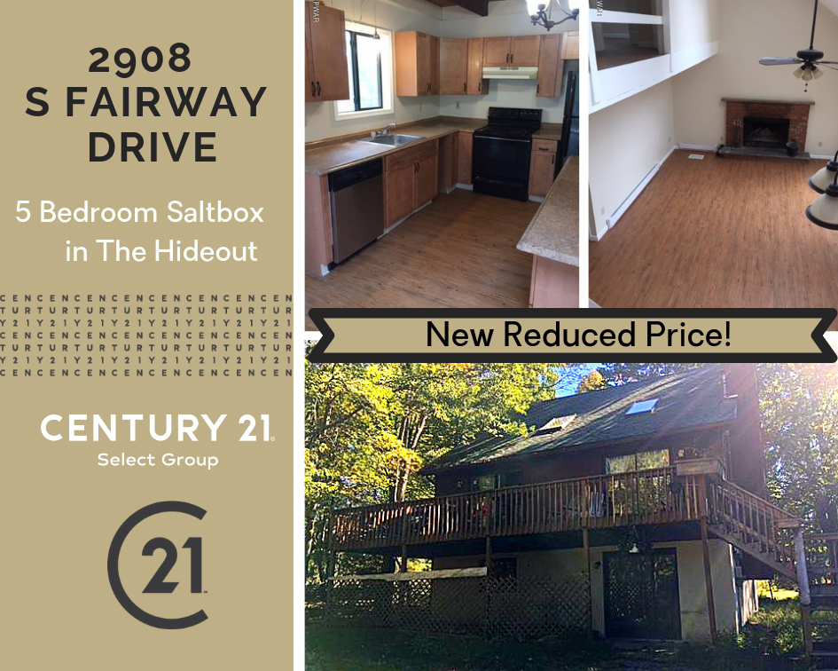 Reduced Price! 2908 S Fairway Drive: 5 Bedroom Saltbox in The Hideout