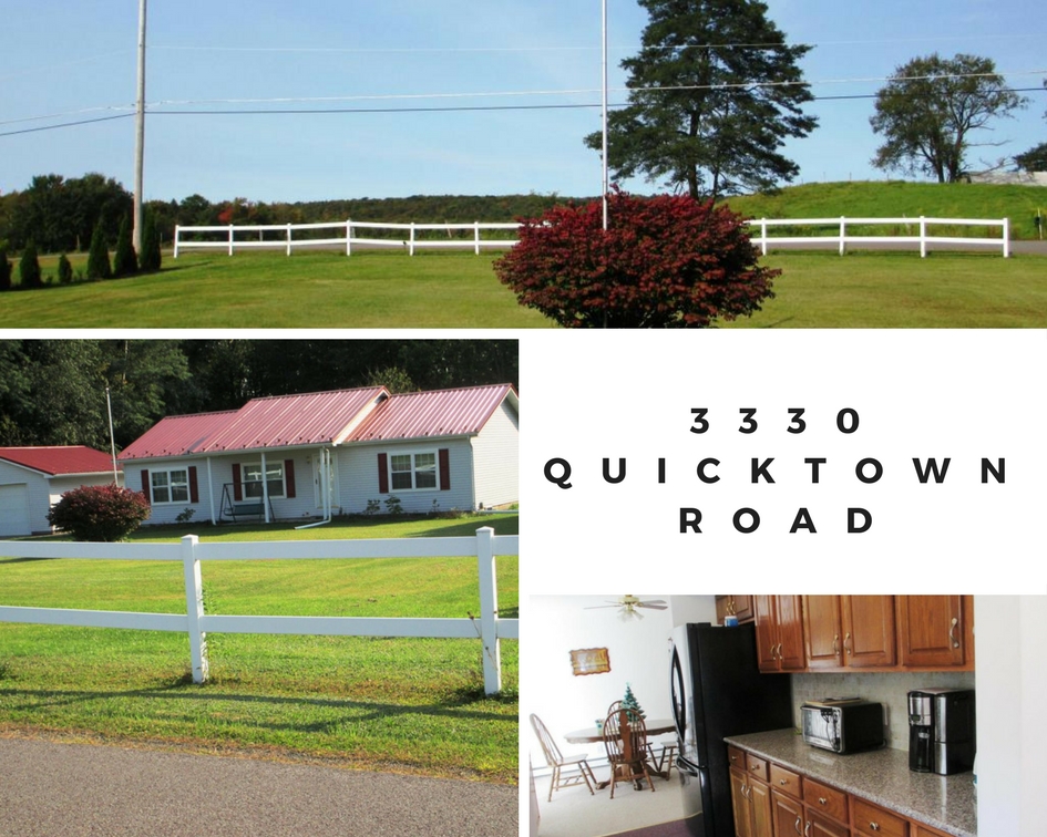 3330 Quicktown Road: Madison Twp Ranch Home on 3 Acres