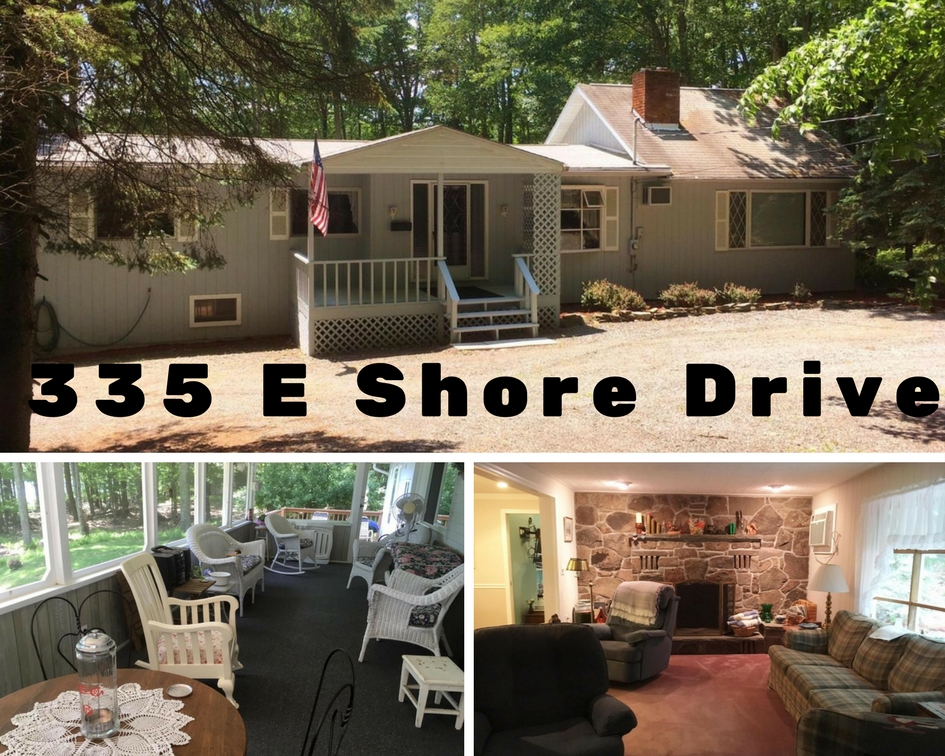335 E Shore Drive, Hawley PA: Paupackan Lake Estates Ranch Home