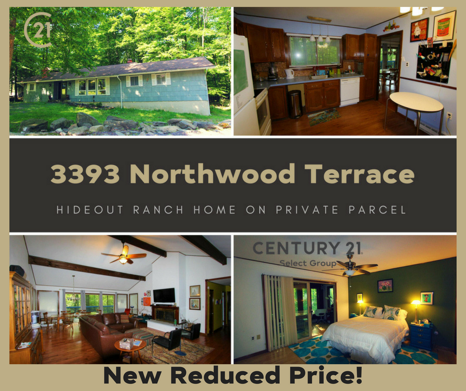 Price Reduced! 3393 Northwood Terrace, Lake Ariel PA: Hideout Ranch Home on Private Parcel