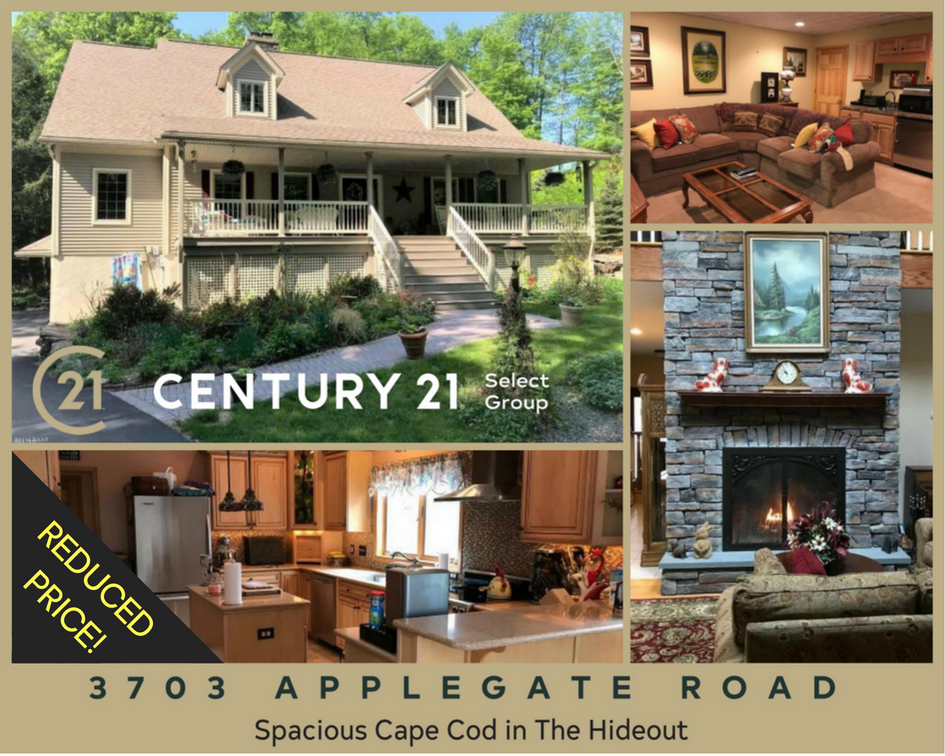 Price Reduced! 3703 Applegate Road, Lake Ariel PA: Spacious Cape Cod in The Hideout