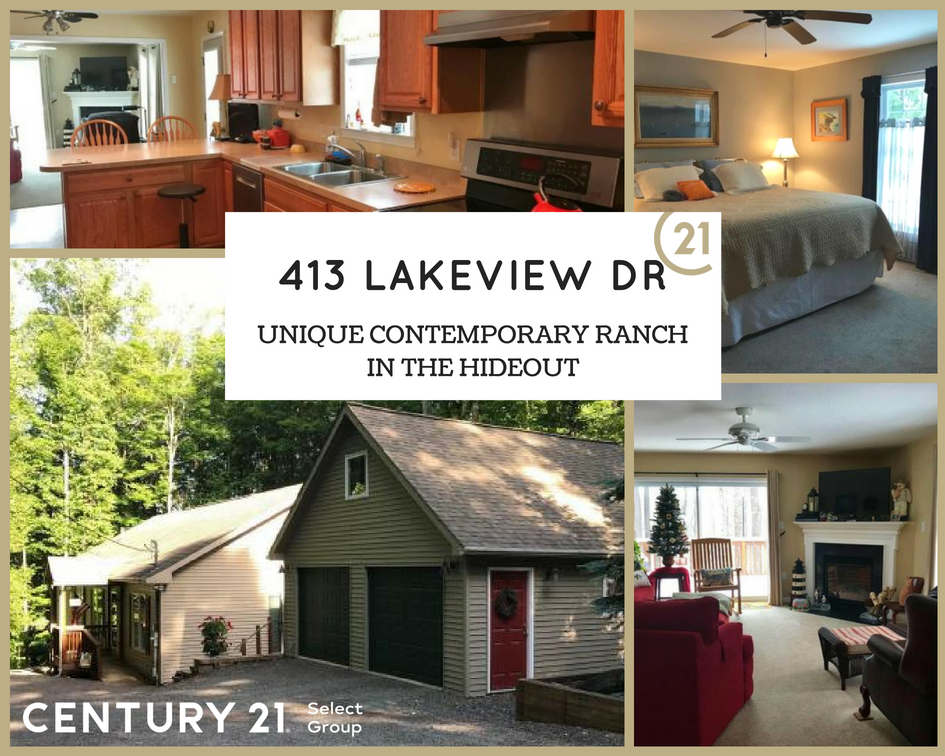 413 Lakeview Drive, Lake Ariel PA: Unique Contemporary Ranch in The Hideout
