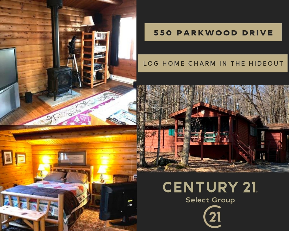 550 Parkwood Drive, Lake Ariel PA: Log Home Charm in The Hideout