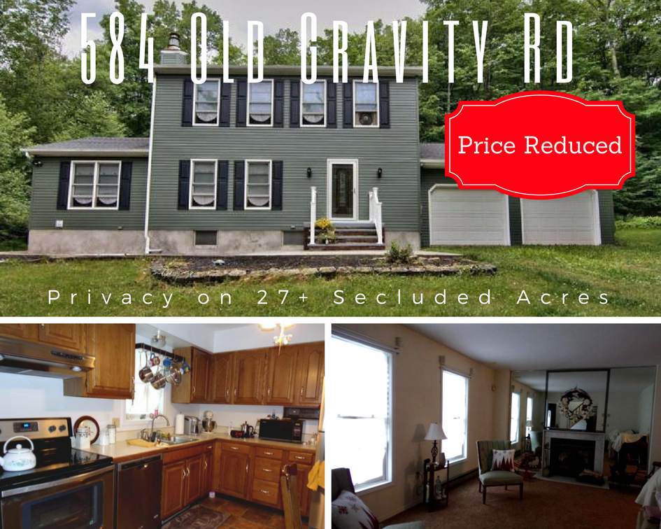 Price Reduced! 584 Old Gravity Rd, Lake Ariel PA: Privacy on 27+ Secluded Acres