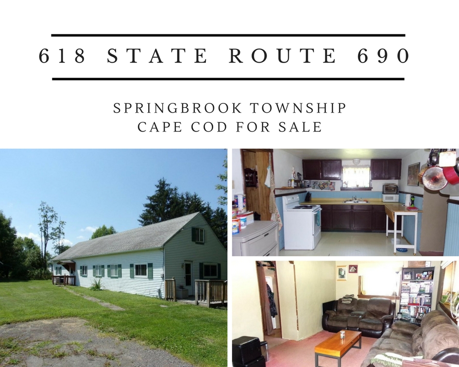 618 State Route 690: Springbrook Township Cape Cod For Sale