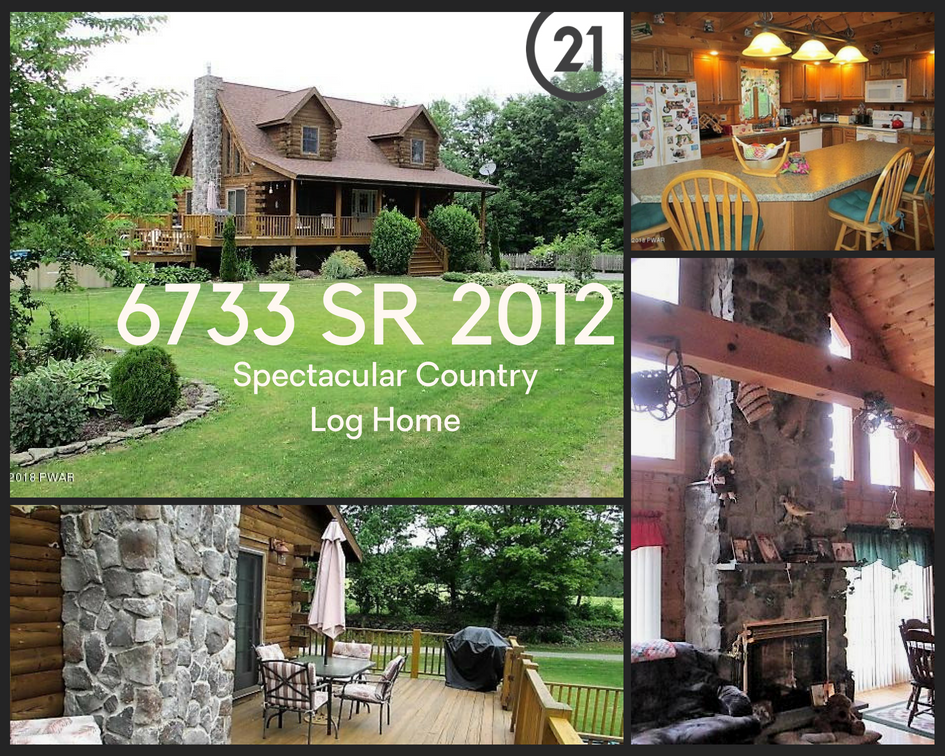 6733 SR 2012, Clifford Twp PA: Spectacular Country Log Home