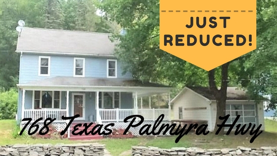 Just Reduced! 768 Texas Palmyra Highway, Hawley PA: Two Story Farmhouse on 4.5 Acres