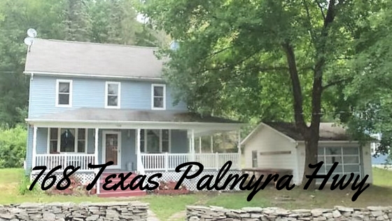 768 Texas Palmyra Highway, Hawley PA: Two Story Farmhouse with 4.5 Acres