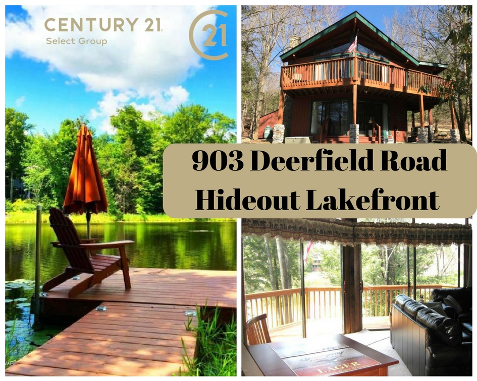 903 Deerfield Road, Lake Ariel PA: Hideout Lakefront Chalet