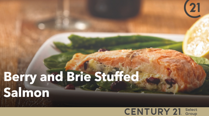 Berry and Brie Stuffed Salmon