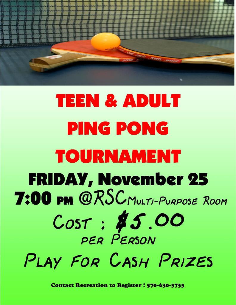 Hideout Ping Pong Tournament November 25, 2016