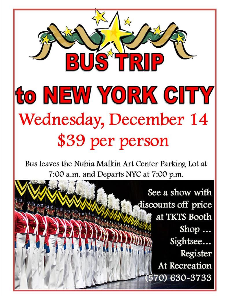 Hideout Bus Trip to NYC: December 14, 2016