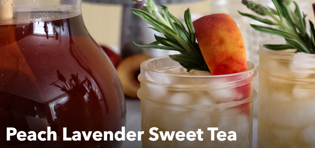Peach Lavender Sweet Tea