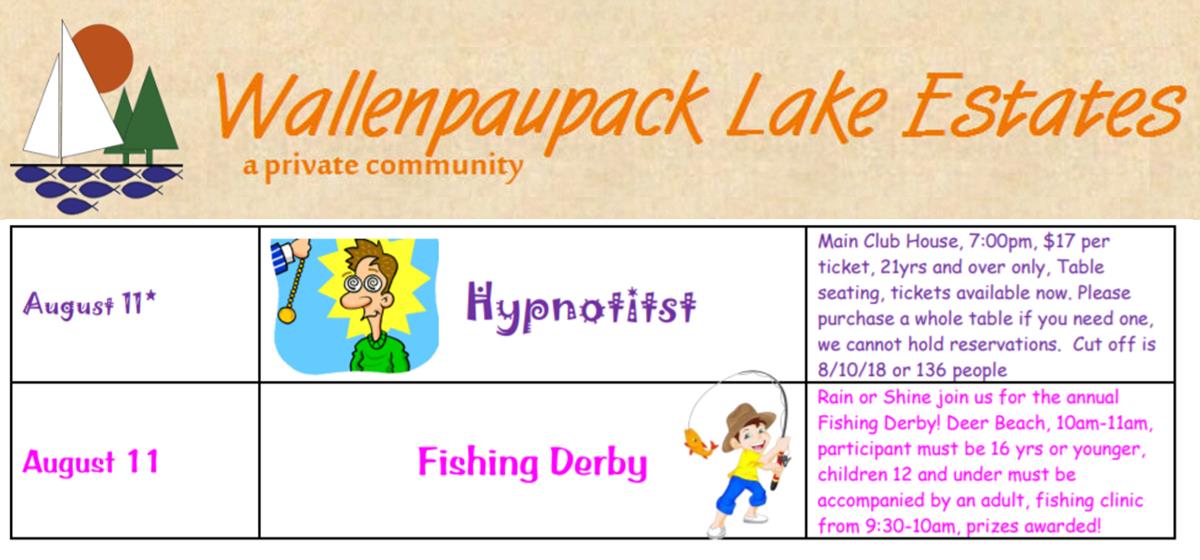 Upcoming Wallenpaupack Lake Estates Events!