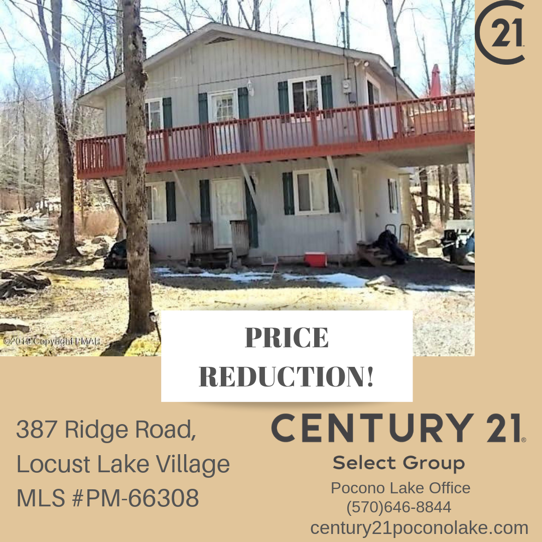 387 Ridge Road in Locust Lake Village in Pocono Lake is listed with the Century 21 Select Group Pocono Lake office