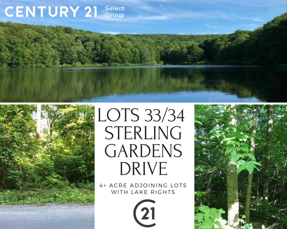 Lots 33/34 Sterling Gardens Drive, Moscow PA: 4+ Acre Adjoining Lots with Lake Rights
