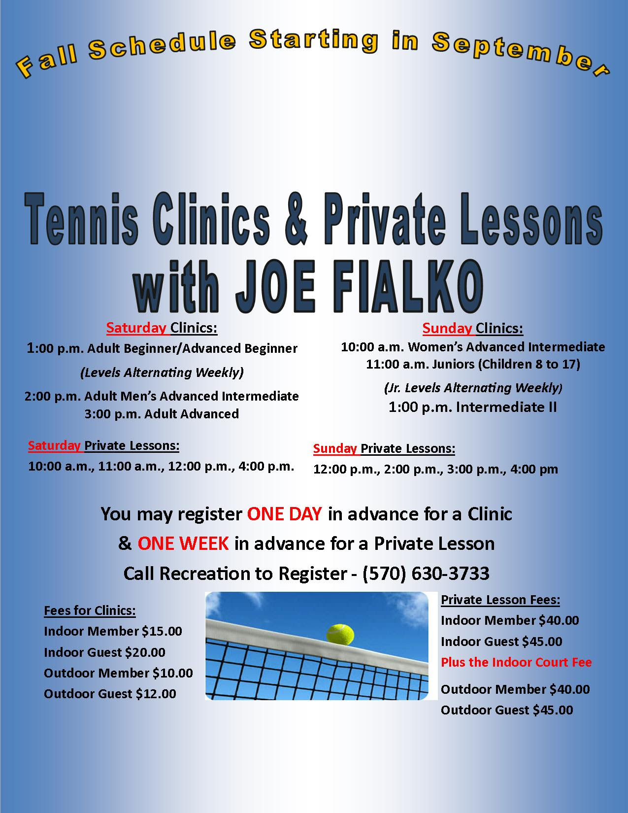 Hideout Tennis Clinics