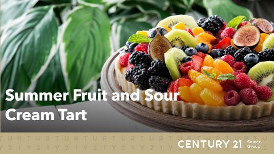 Summer Fruit and Sour Cream Tart