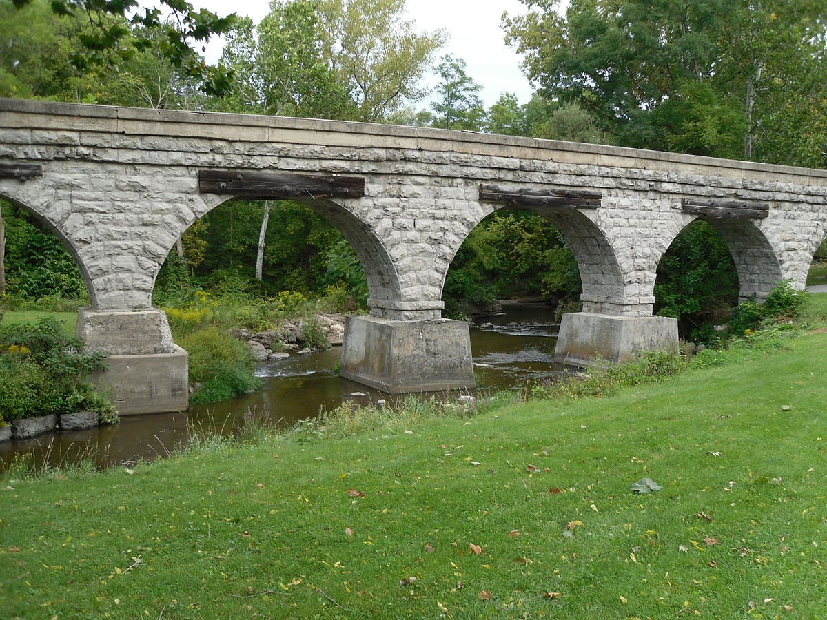 Triphammer Creek Bridge in Avon NY north of Conesus Lake