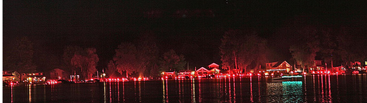 the annual ring fire celebration on conesus lake