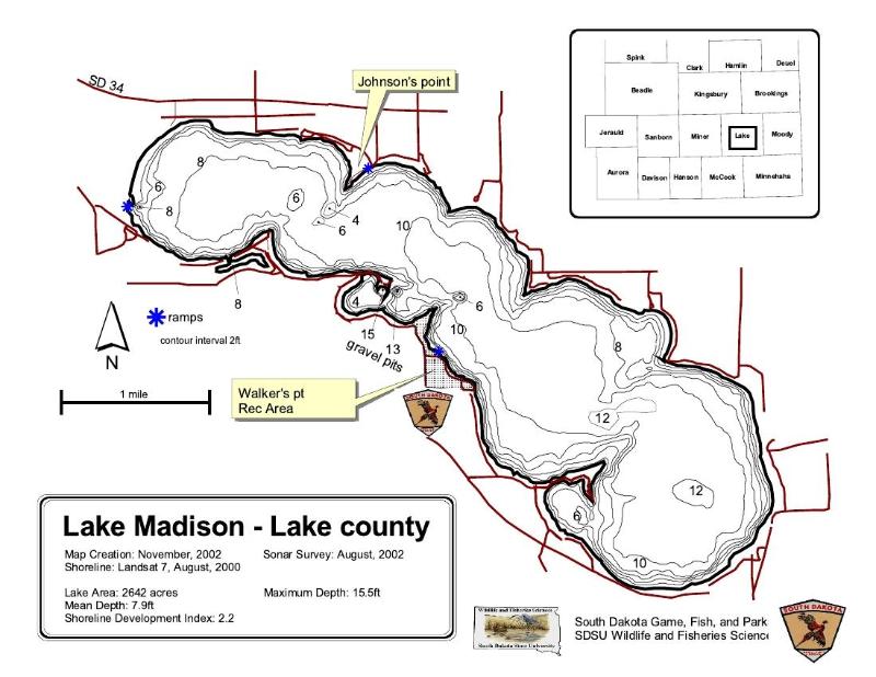 Map of Lake Madison- Lake County