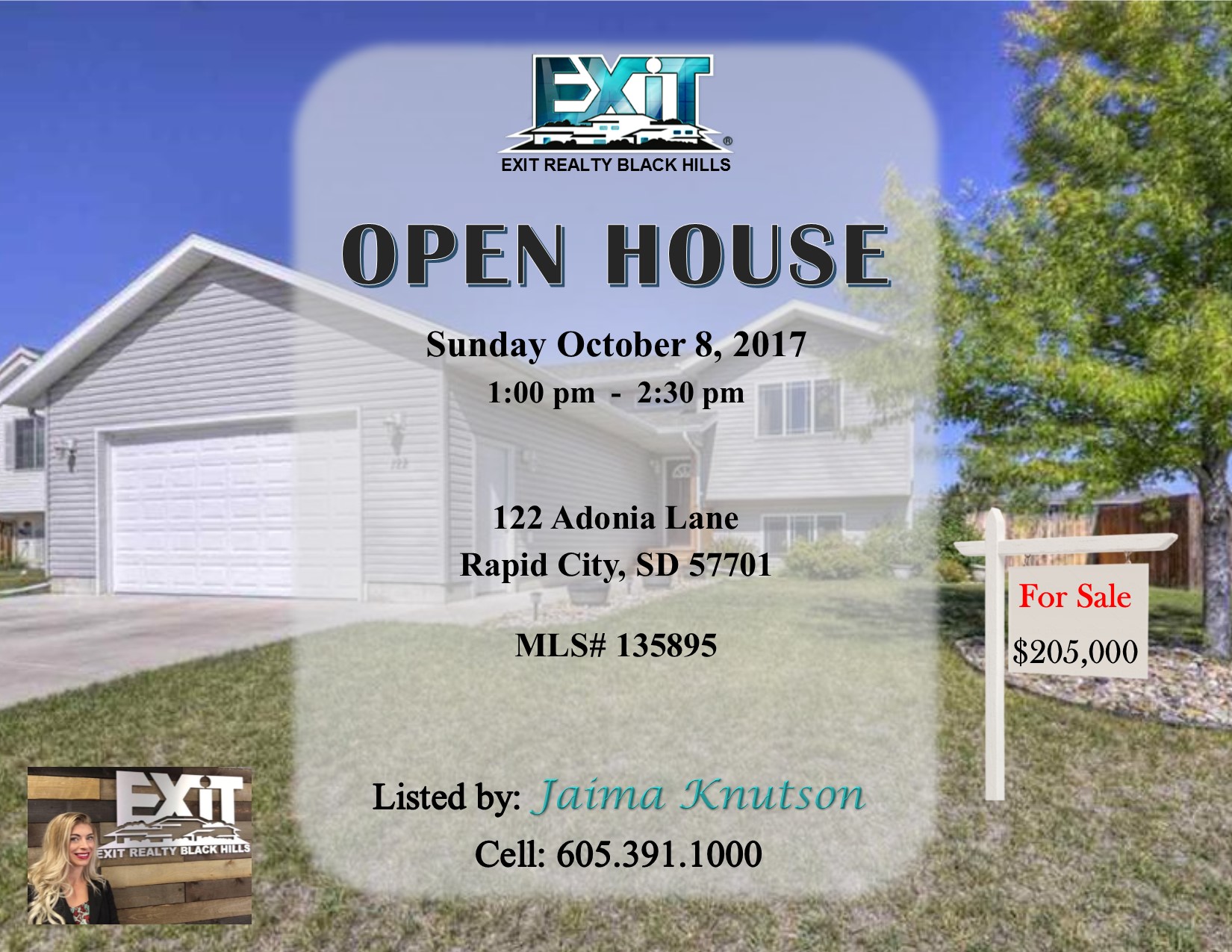 Open House Sunday October 8, 2017