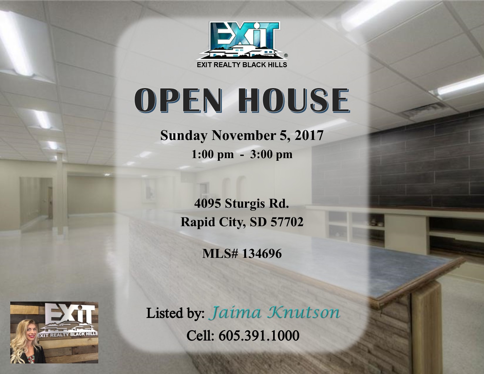 Open House Sunday November 5, 2017