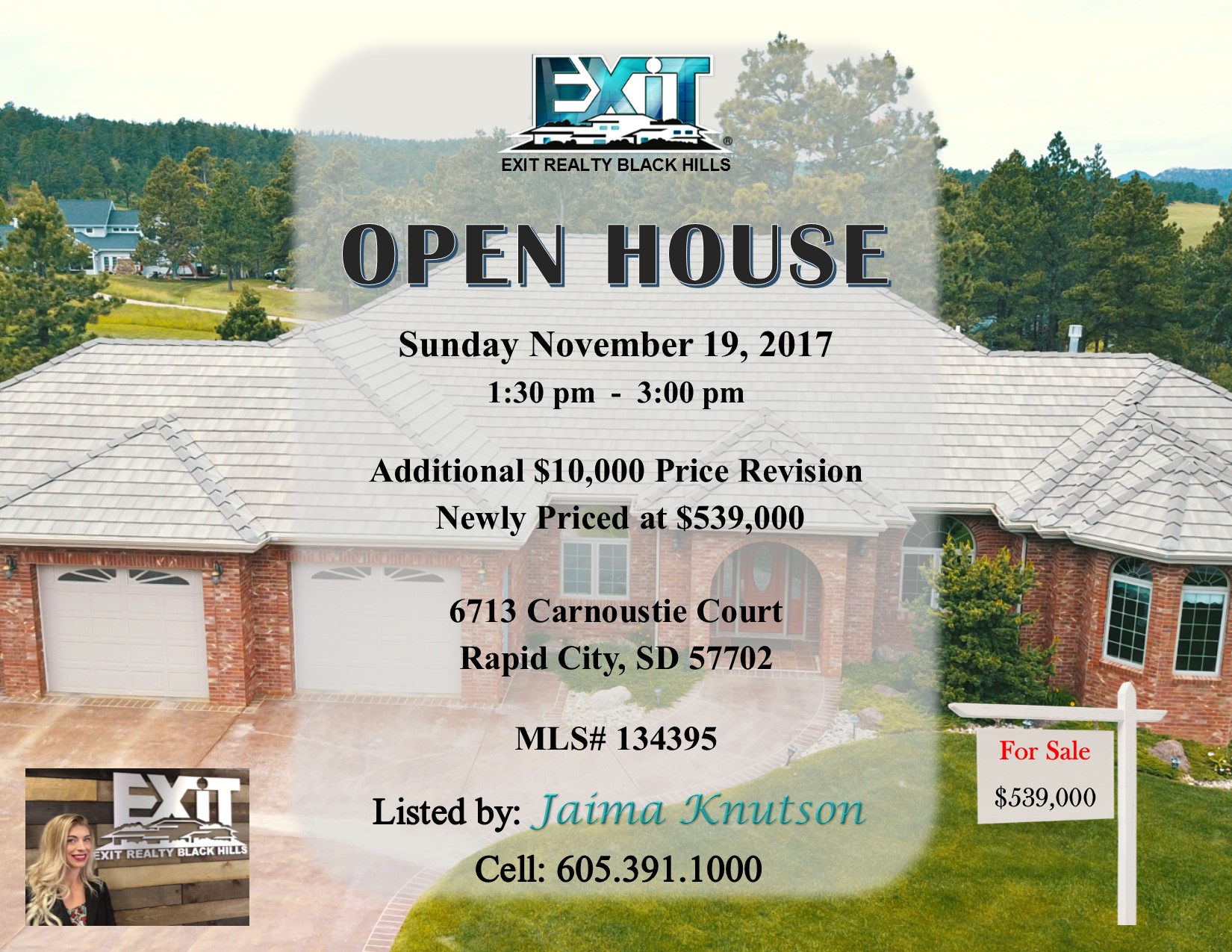 Open House Sunday November 19, 2017