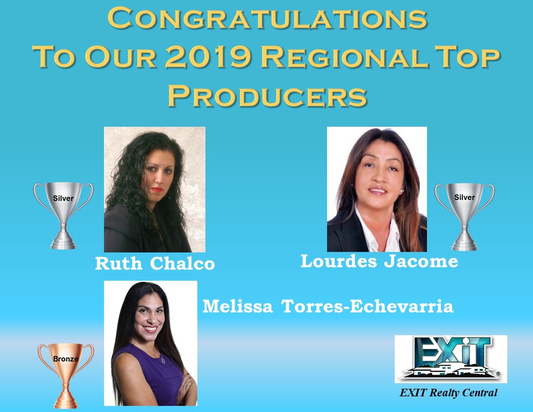 EXIT Realty Central's Regional Top Producers for 2019