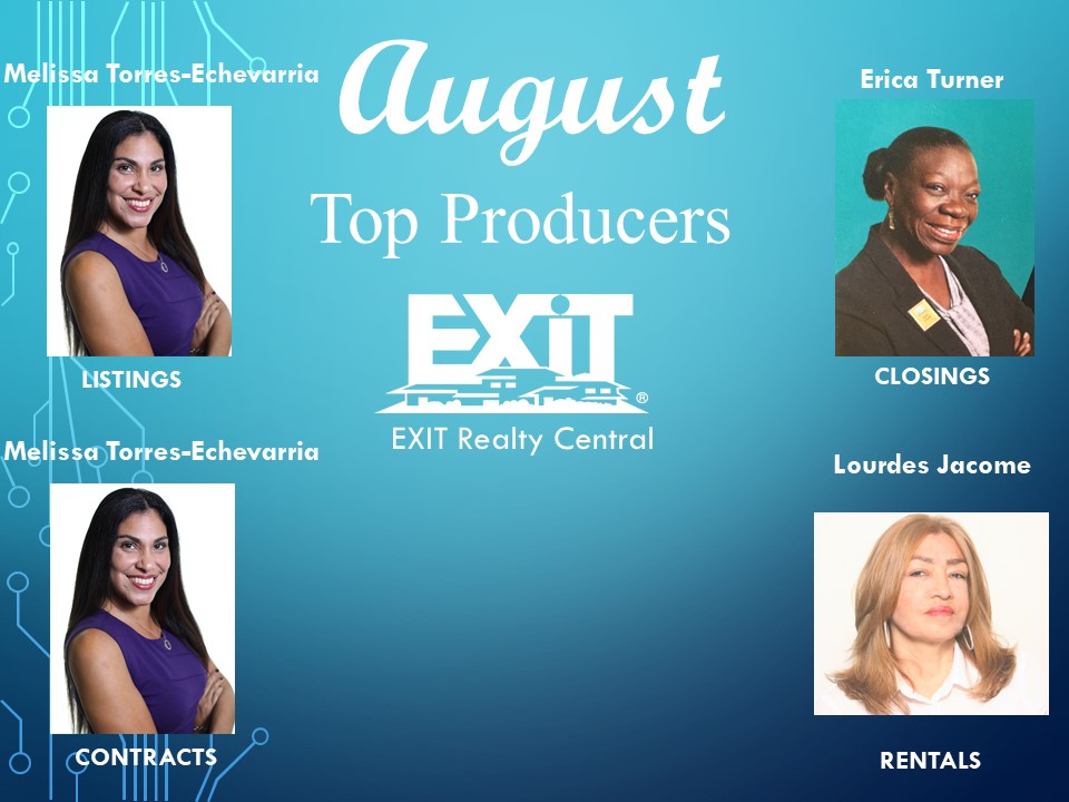 Top Producers for August 2019