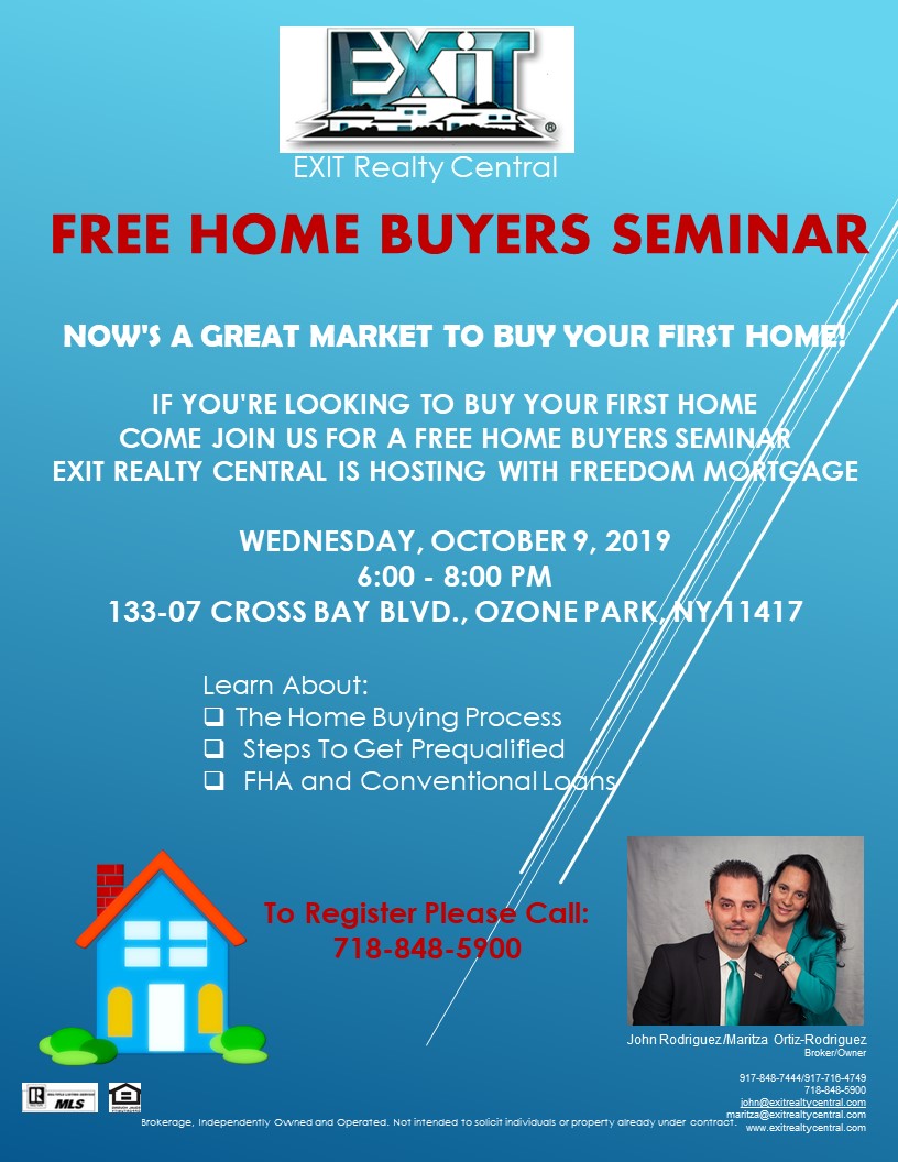 FREE Home Buyers Seminar 10/9/19