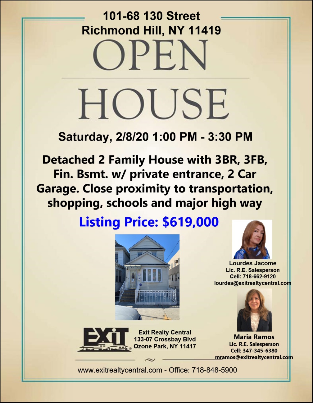 Open House in Richmond Hill 2/8  1-3:30pm