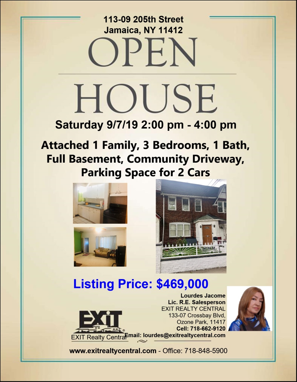 Open House in Jamaica 9/7 2pm-4pm