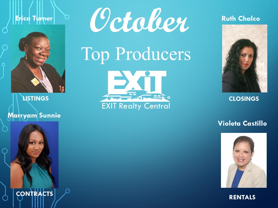 EXIT Realty Central's Top Producers for October 2019