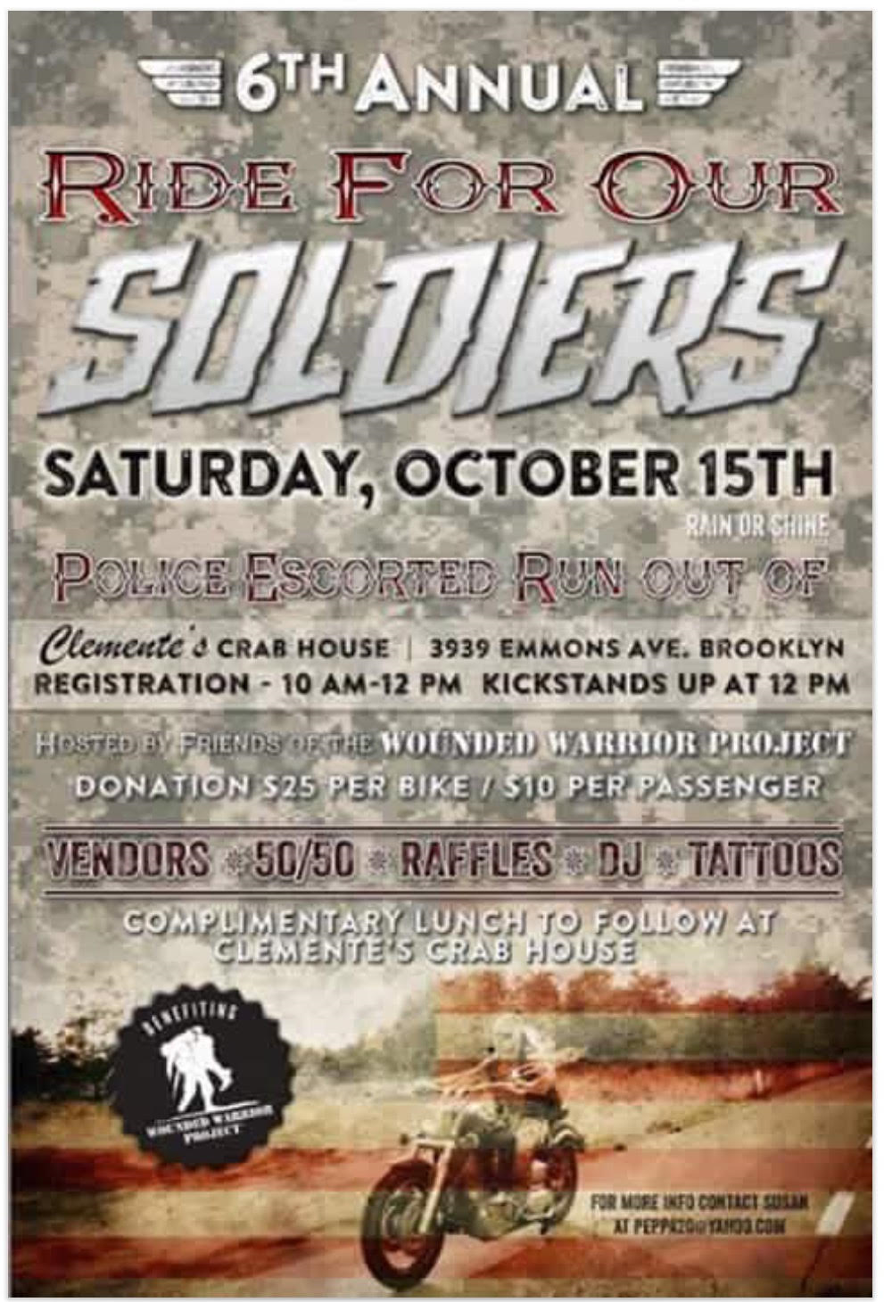 6th Annual Ride For Our Soldiers