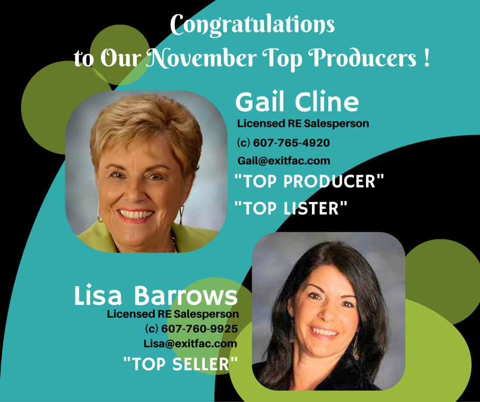 Congratulations to Our November Top Producers