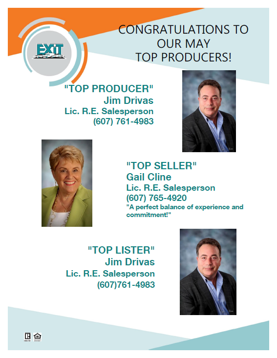 Congratulations to our May Top Producers!